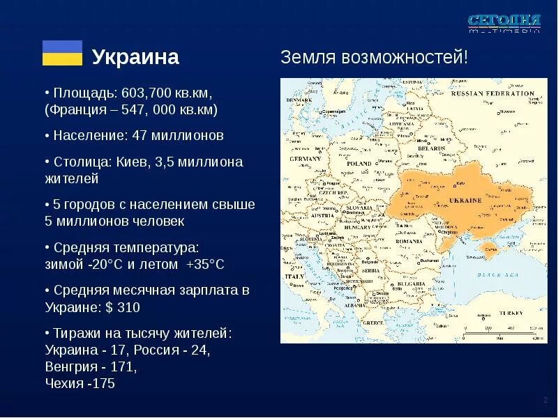 Площадь украины в км