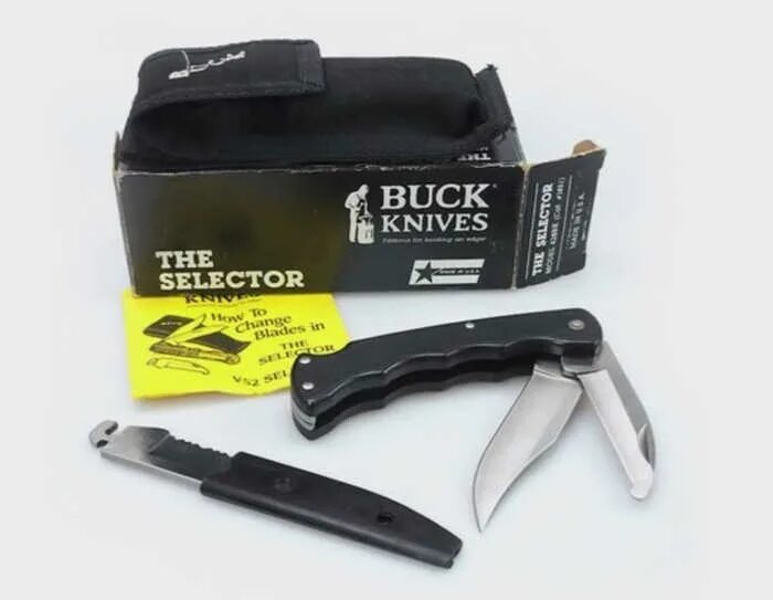 Нож с 5 лезвиями. Buck-1 Knife набор ножей. Модельный нож со сменными лезвиями. Нож Buck селектор. Нож Buck Knives Selector.