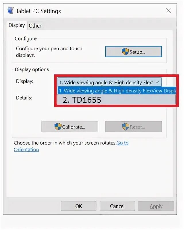 Pd options display. Pd options display