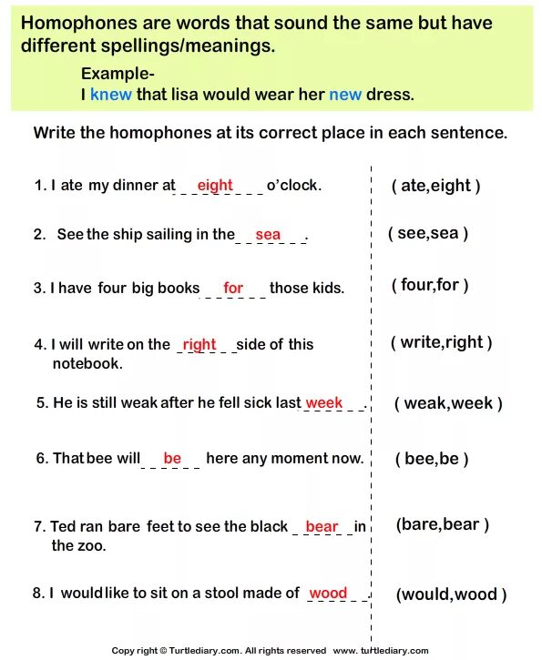 Complete the sentences Worksheets. Homophones examples. Sentences with homophones. Homophone write. Write a sentence for each situation