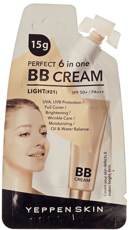 Вв д. Dermal тональный крем YEPPEN Skin perfect 6 in one BB Cream (Light #21), 10 гр. BB Cream YEPPEN Skin perfect 6 in one. Тональный крем 6 в 1 BB Dermal. Японские крема 6 в 1.