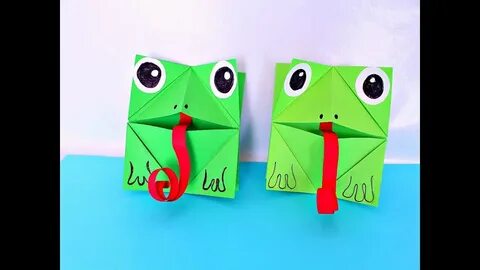 Лягушка из бумаги открывающая рот