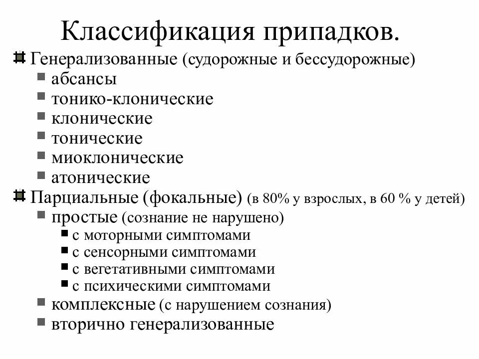 Судорожный синдром у детей классификация. Причины, клинические проявления, классификация эпилепсии.. Генерализованная эпилепсия классификация. Эпилепсия классификация судорожных припадков. Стадии эпилепсии