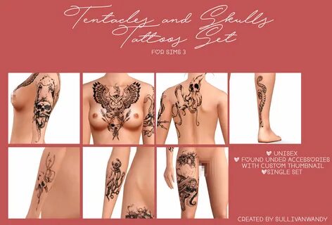 Tentacles and Skulls Tattoos set downloads.