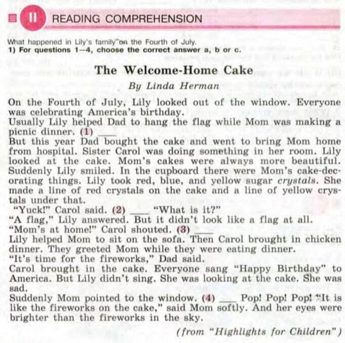 Английский 5 класс the Welcome-Home Cake вставленные слова. Reading Comprehension 5 класс кузовлев ответы. Ответы на whats happened на английском. What was happened? Перевод. What did happen or what happened