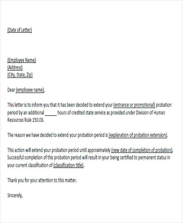 Probation Letter. Probation period. Employee probation. Employee probation period.