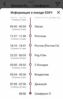 Расписание остановок электрички тула москва