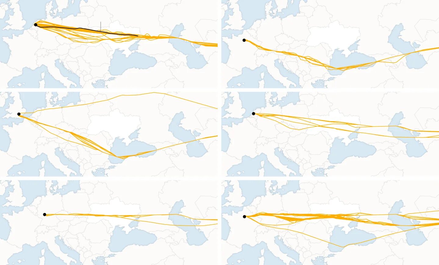 javascript - Drawing good looking (if not accurate) flight paths with an HTML Ca