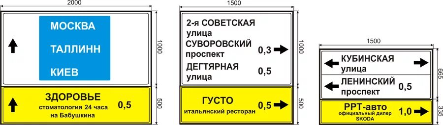 Дорожный знак 6.10.1 указатель направлений. Дорожные знаки индивидуального проектирования. Информационные знаки индивидуального проектирования. Размер дорожных знаков 6.10.1.