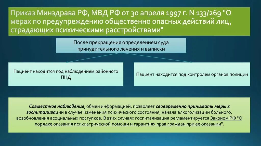 Профилактика опасных действий психически больных. Профилактика опасных действий психически больных в стационаре. Приказ МВД И Минздрава. Принудительные меры медицинского характера. Общество опасное действие