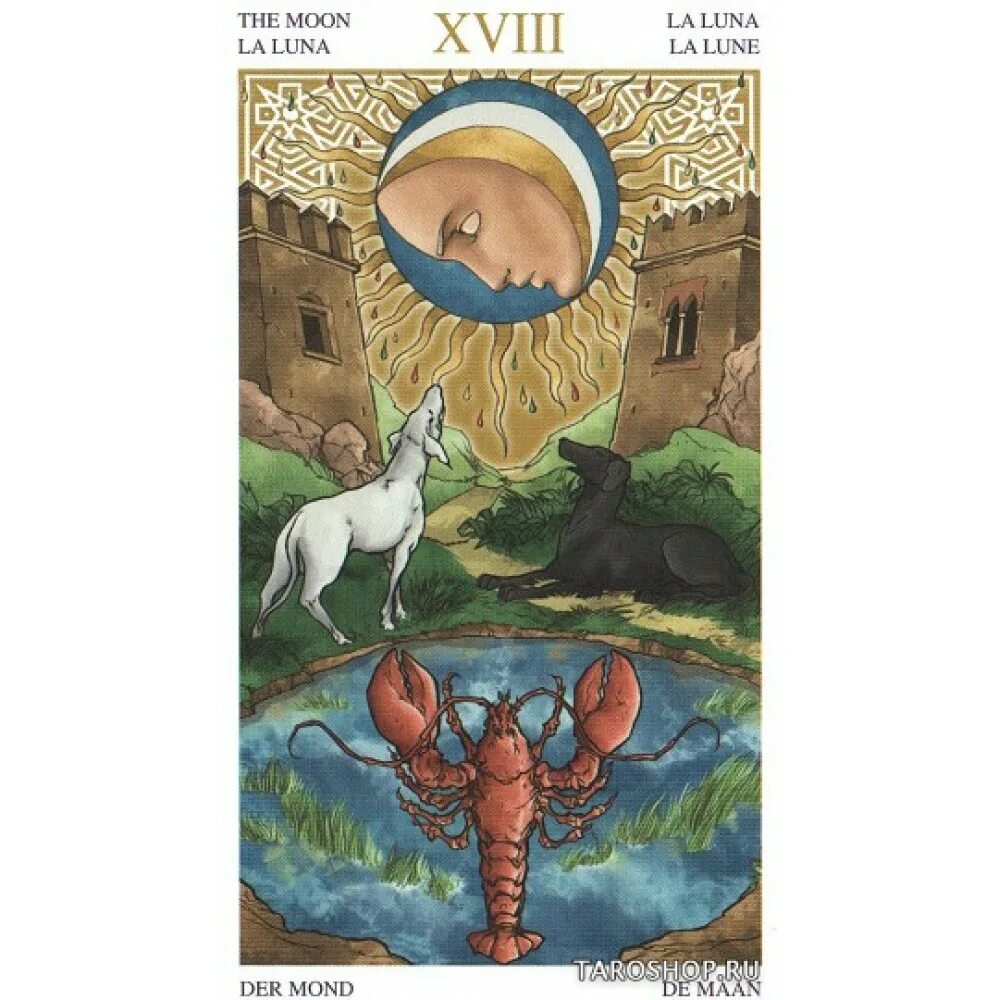 Луна таро значение в отношениях и любви. Аркан луна таро. xviii аркан таро. 18 аркан луна. 18 аркан таро.