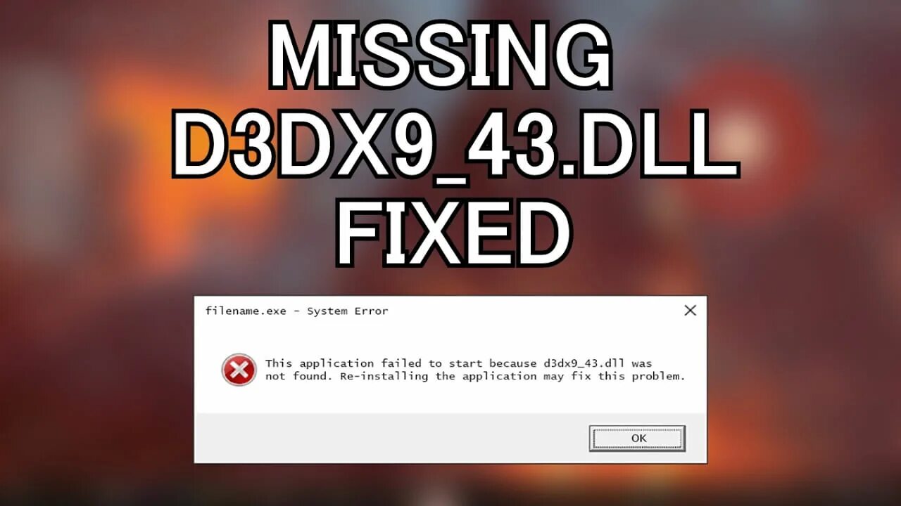 Ошибка танках application. D3dx9 отсутствует. error 3d. ошибка d3dx9_43.dll. d3dx9_43.