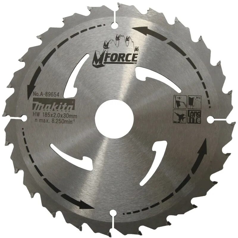Диск 185 30. M force диск макита. диск макита по лдсп. диск пильный makita m-force ф185х30х2мм,24зуб,д\дер. пильный диск (24t; 120х1.2х9.5 мм).