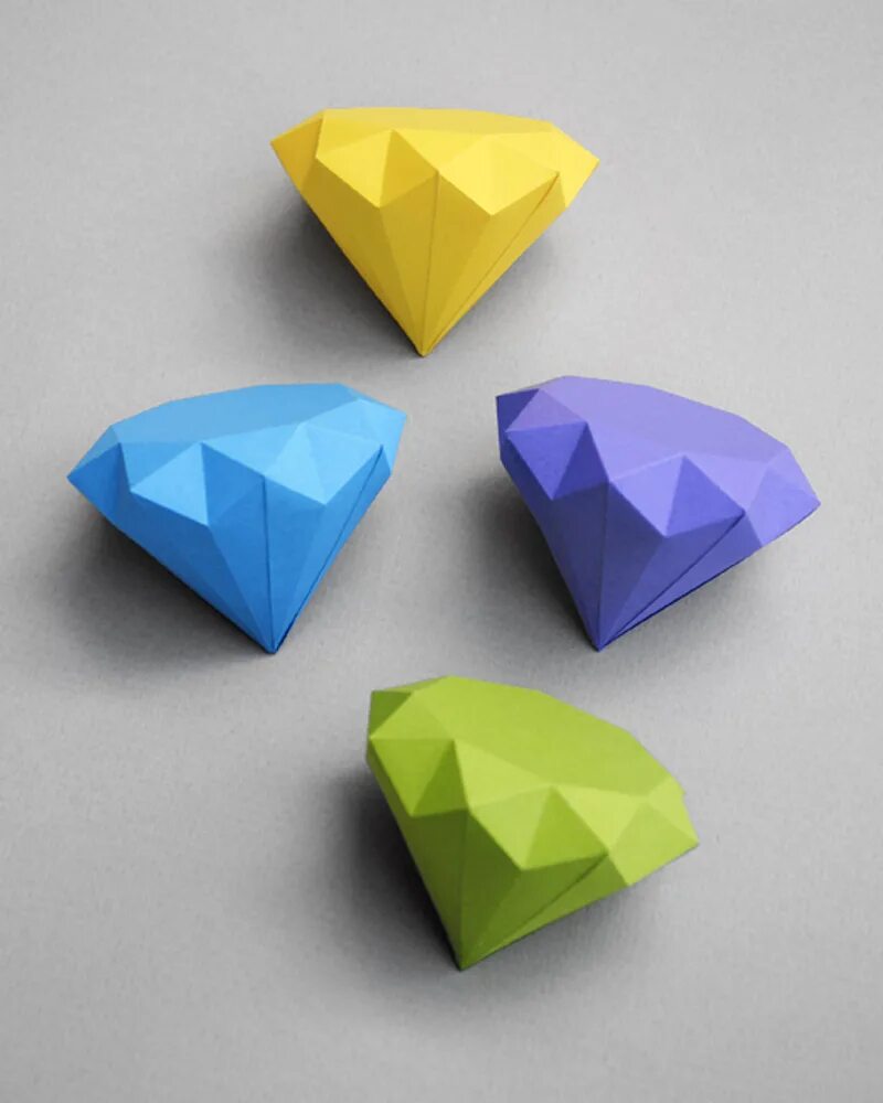 Как сделать кристальную. Полигональные Кристаллы развертка. Оригами. Бумажные фигуры.