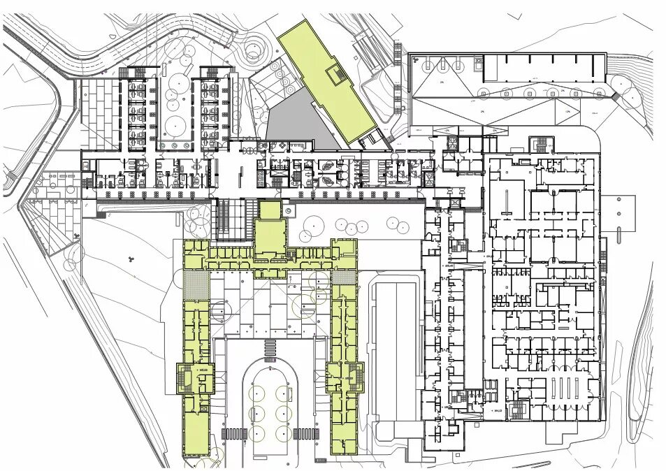 Community plan. План госпиталя. Планировка больницы. Генплан больницы. Проект больницы план.