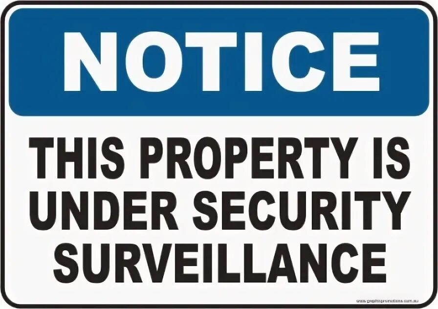 Under security. Under sign sign.
