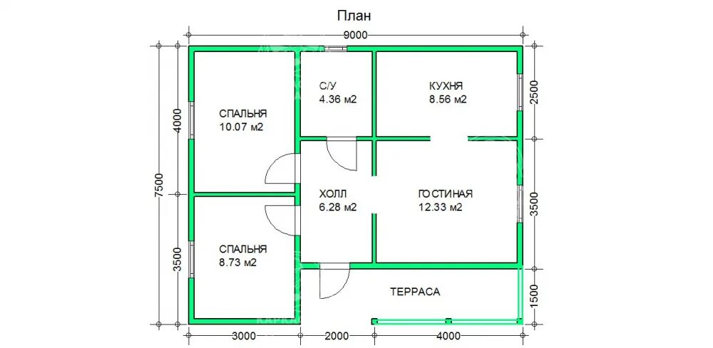 Каркас Строй Минск - Строительство каркасного дом 73 м2