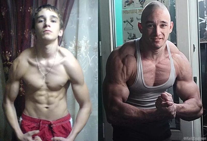 Трансформация тела. Мышцы до после. Качок до и после. Бодибилдеры до и после.