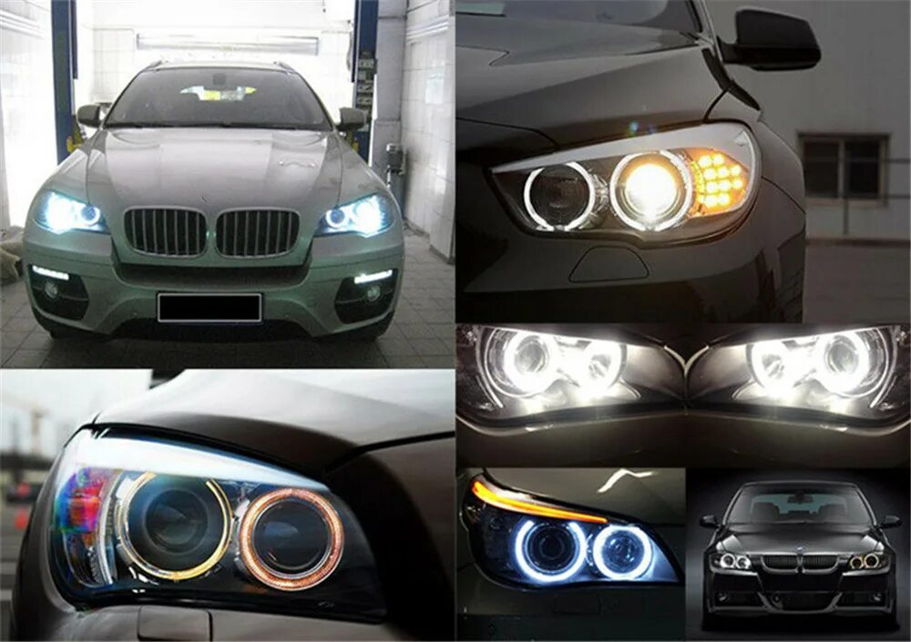 Х5 е70 лампы. Ангельские глазки BMW e70. Led ангельские глазки x5 e70. BMW e87 ангельские глазки. Ангельские глазки BMW x5 e70 led.
