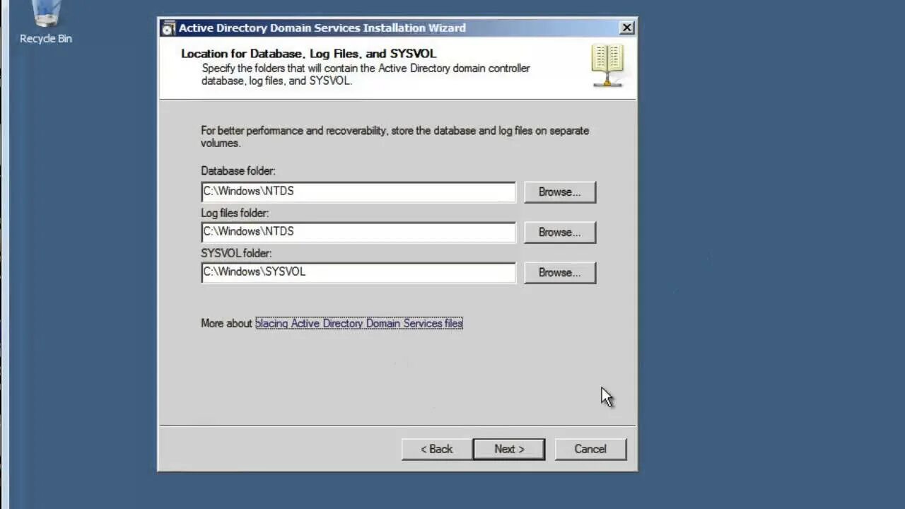 Install log file