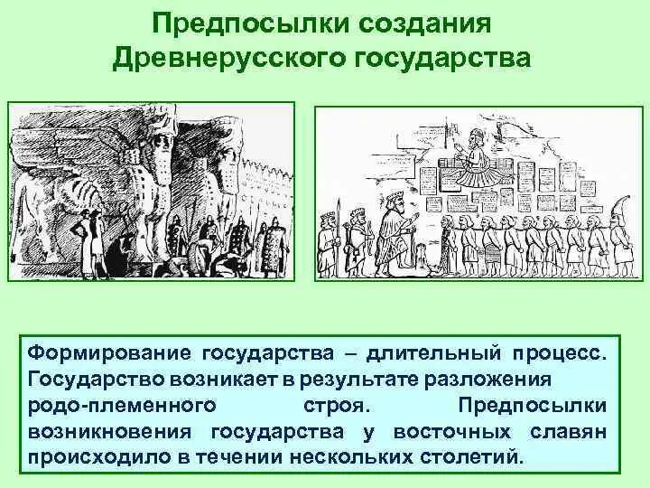 Процесс возникновения государства. Экономические причины образования древнерусского государства. схема возникновения государства. причины формирования государственности у восточных славян.. предпосылки и причины создания древнерусского государства.