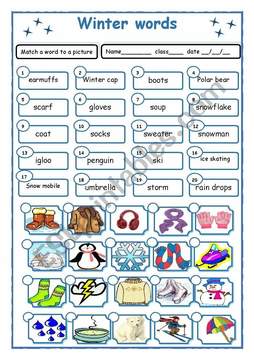 Snow and ice worksheets. Winter Words. Winter activities задания. Winter Words английский. Winter activities for Kids.