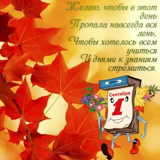 Пожелания школьникам на 1 сентября короткие
