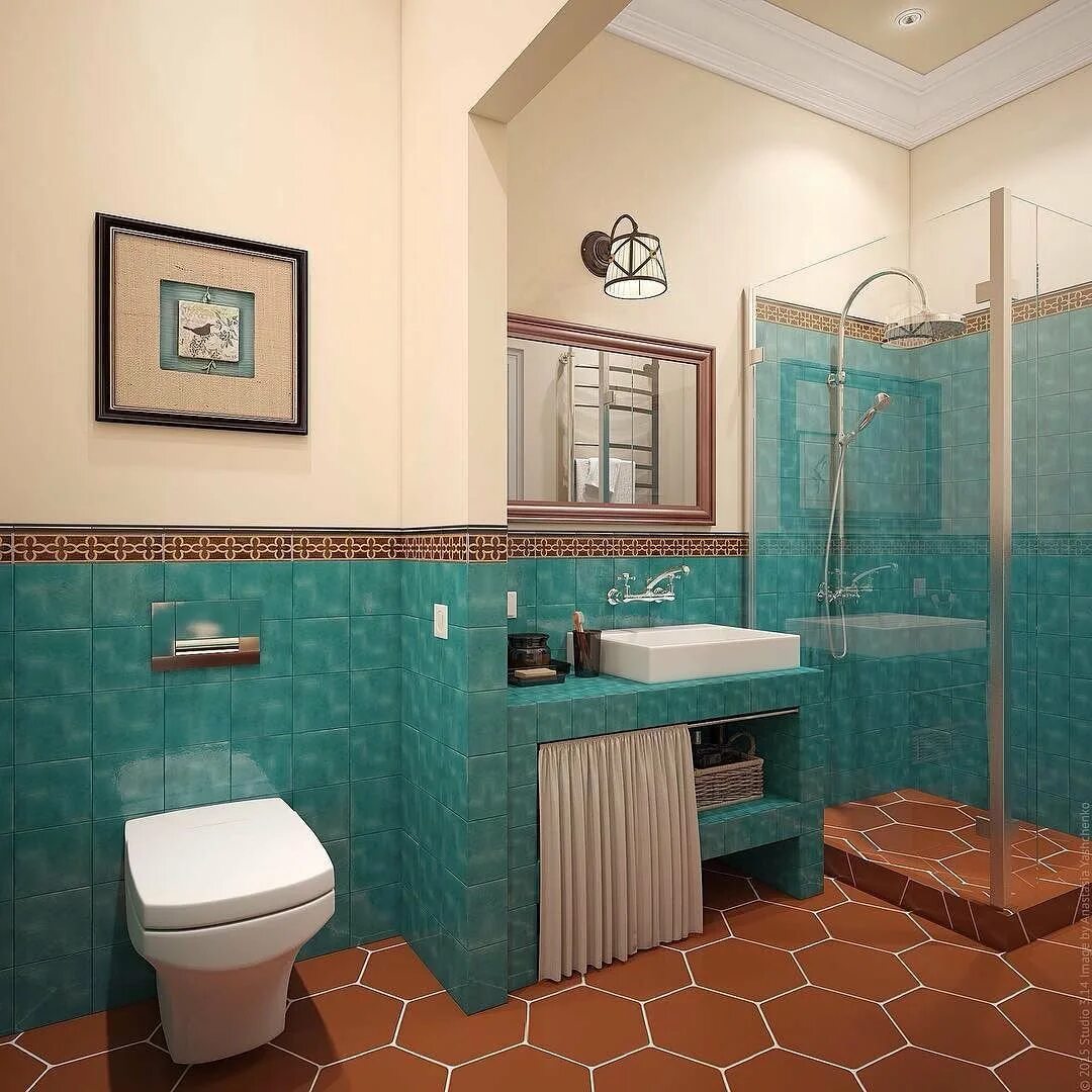 Комбинация плиток. Бирюзовая плитка в ванную. Комбинированная отделка ванной. Ванная в бирюзовом цвете. Ванная комната в бирюзовых тонах.