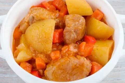 Картошка с мясом морковью