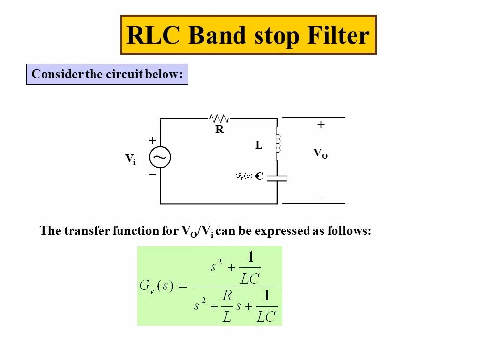 Stopped filter