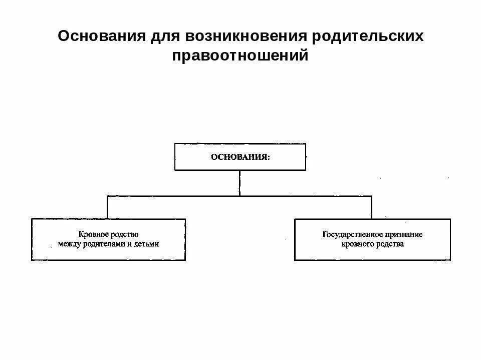 Какую особенность субъектов семейных правоотношений привел автор. Основания возникновения семейных правоотношений схема. Основания возникновения родительских правоотношений. Основания возникновения между родителями и детьми. Основания возникновения правоотношений между родителями и детьми.