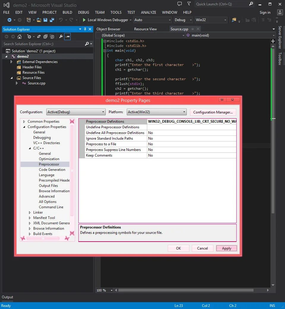 Как подключить visual studio. Предупреждения visual studio 2019. #define _crt_secure_no_warnings. preprocessor definitions visual studio. crt_secure_no_warnings c++.