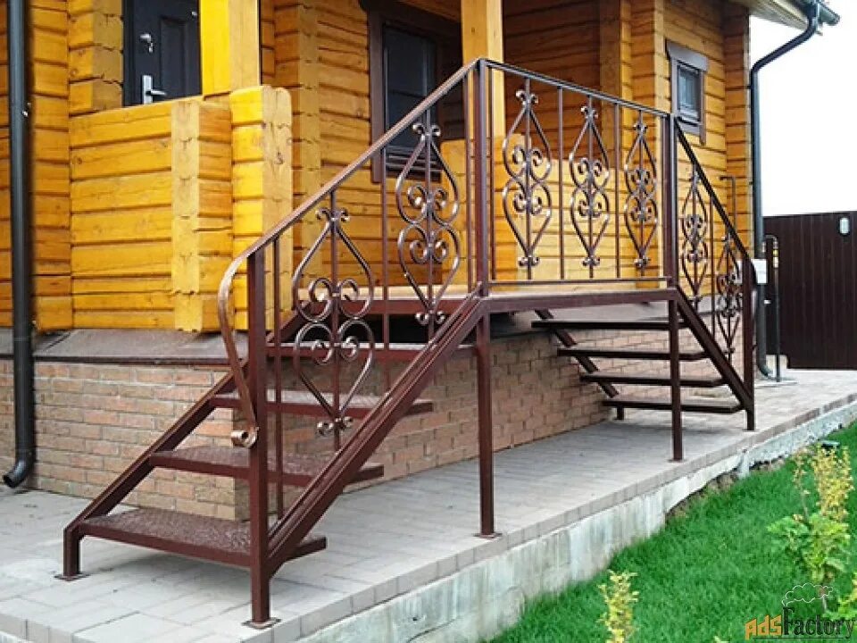 Металлическое крыльцо фото
