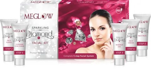 With our range of Meglow facial kits 😍 #meglow #facialkit #sparklingdiamon...