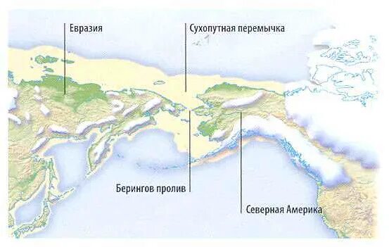 Берингов пролив на карте евразии