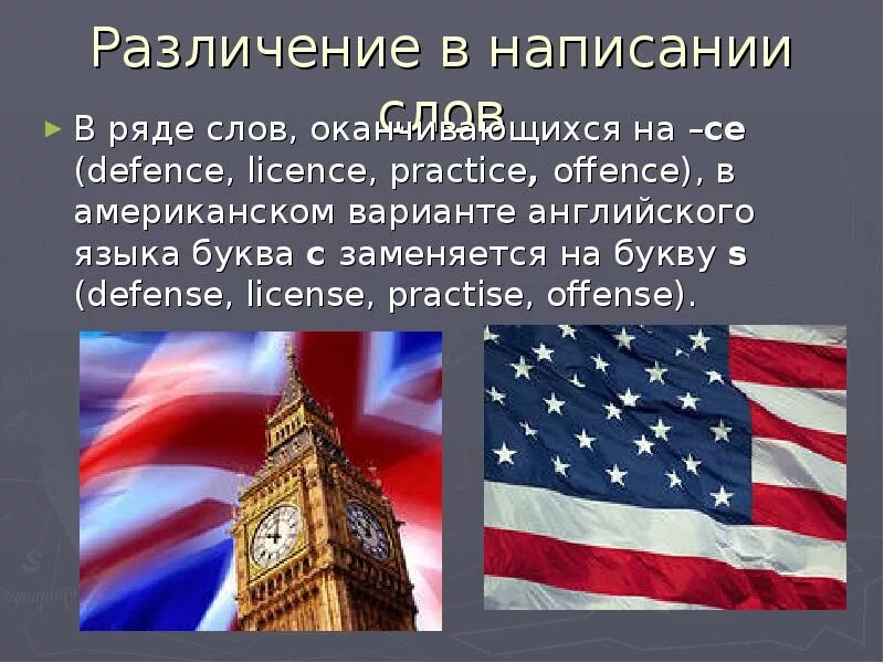 Отличие американский. Американский вариант английского языка. Американский английский презентация. Различия между американским и английским. Американский и английский язык различия.