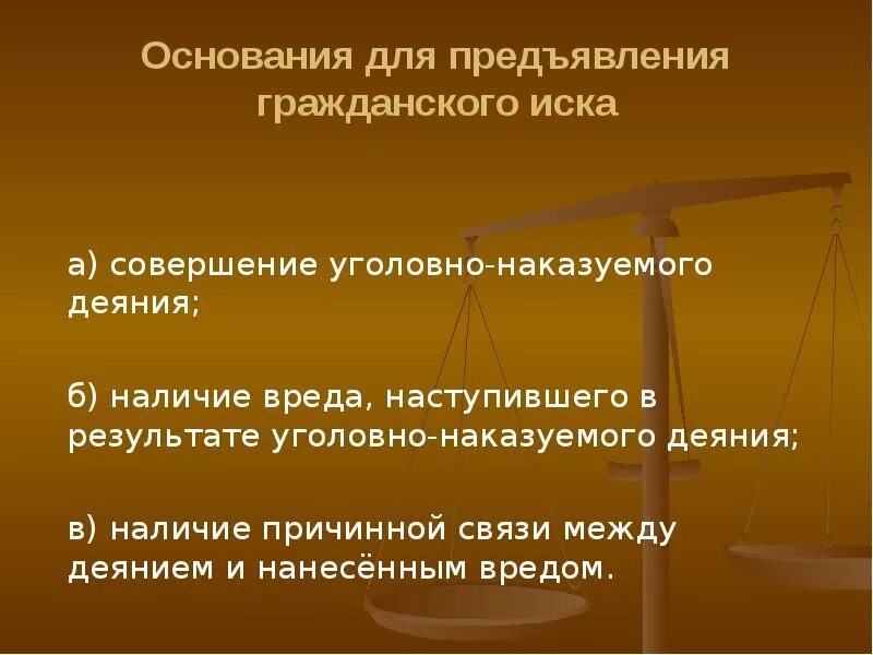 Основания для предъявления иска