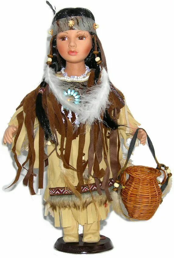 Кукла индеец. Куклы native american. фарфоровая кукла индеец. костюм индейца на куклу.