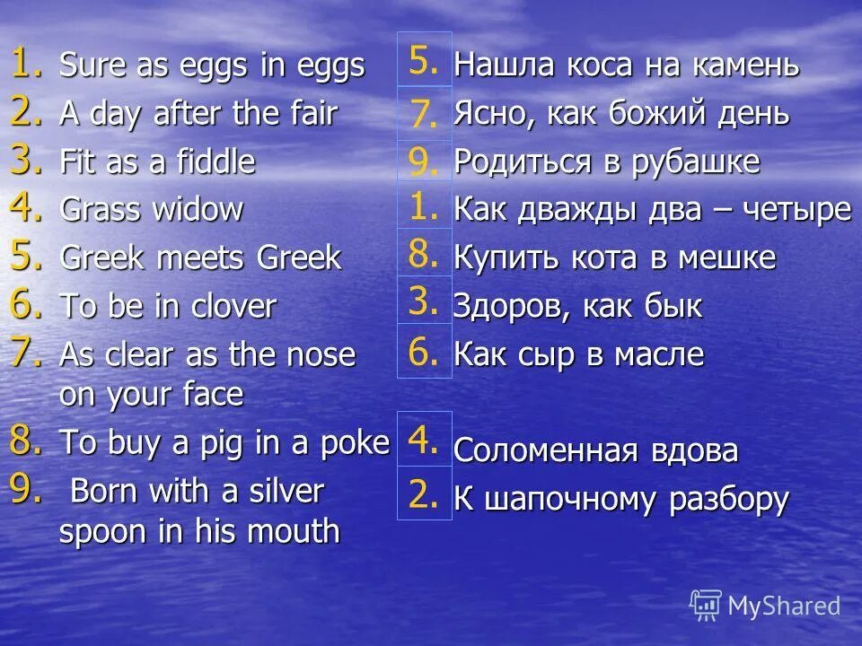 Ясно как дважды два четыре. Как дважды два четыре на английском идиома.