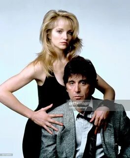 American actors Ellen Barkin and Al Pacino on the set of Sea of Love