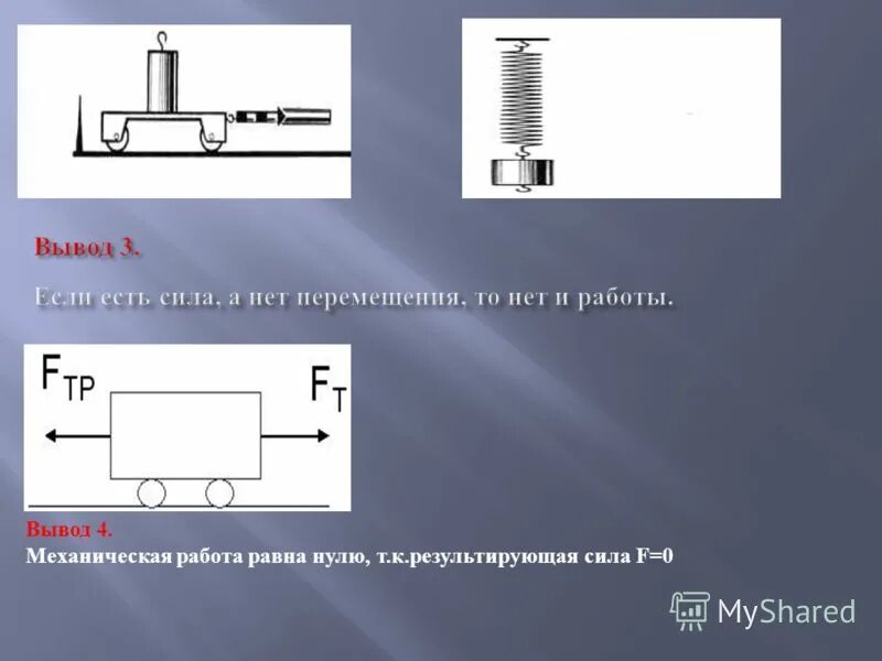 Урок физики 7 класс механическая работа