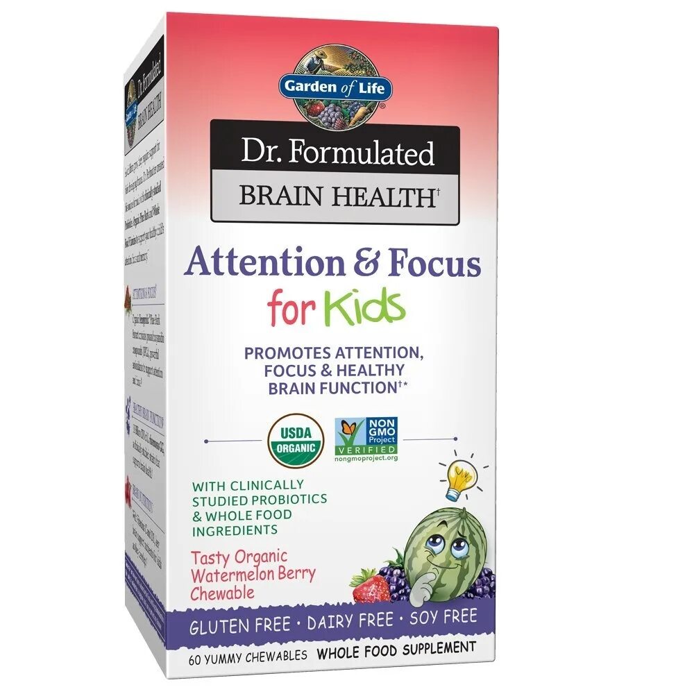 Garden of Life Dr. formulated. Dr formulated attention and Focus for Kids. Garden of Life Kids probiotics. Гарден оф лайф для мозга.