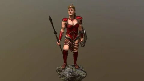 Female Warrior (Diablo 2 Amazon) 3D Model 