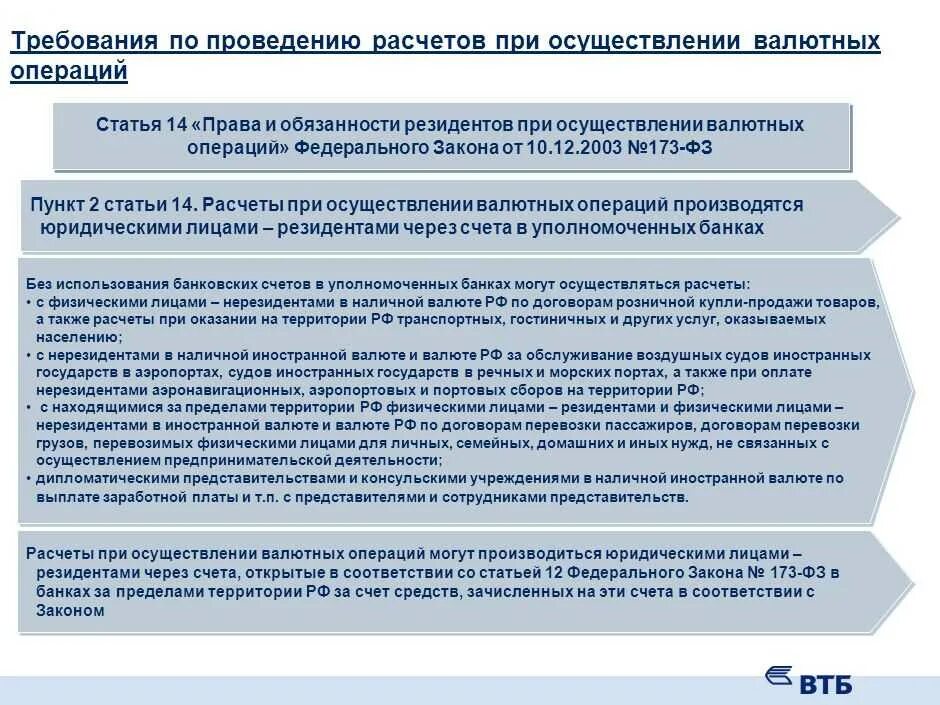 Расчеты при проведении валютных операций. Требования при проведения валютных операций. Порядок проведение с иностранной валютой.