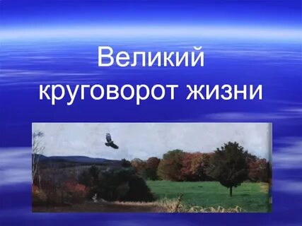 Великий круговорот жизни 3 класс окружающий