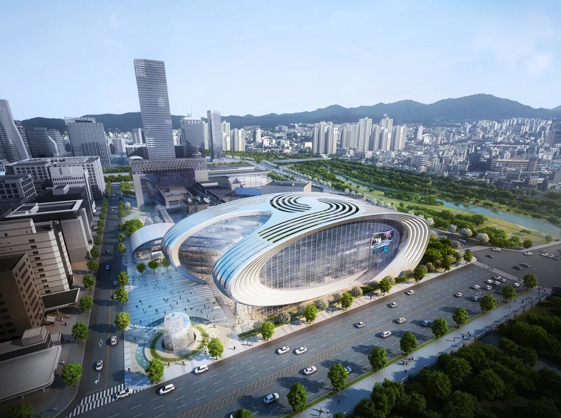 Сеул дав. Здание kbs сеул. yeongdeungpo-gu. комплекс trimage в корее. seoul yeongdeungpo-gu.