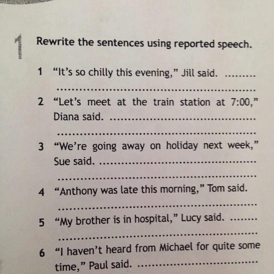 5 Предложений переделанная в косвенную. Rewrite the sentences using reported Speech. Rewrite the sentences in reported Speech. This Evening reported Speech.