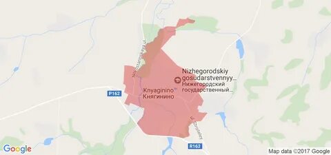Княгинино на карте нижегородской