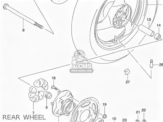 Как снять заднее колесо suzuki birdie Как снять заднее колесо на suzuki lets 2 89 фото