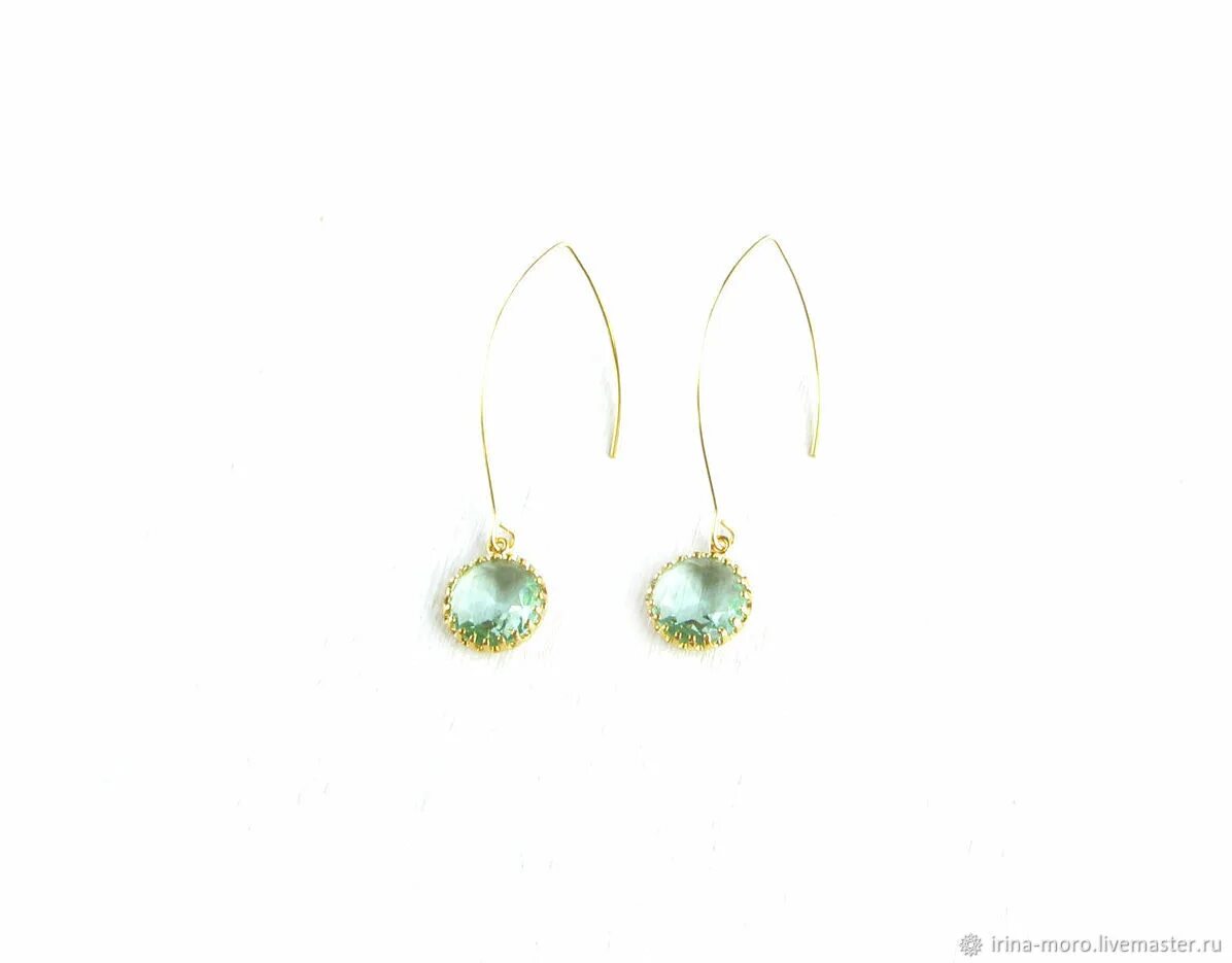 Светло зеленые серьги. Earrings e3507w1. ann haie серьги.